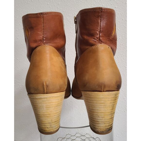 Bohemian 100% Leather Festival Italian Ankle Boots US 8 Made Italy Boho Western - Picture 3 of 9